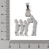 Non-Tarnish Mother's Day 304 Stainless Steel Pendants STAS-U002-03P-3