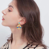4 Pairs 4 Colors Polymer Clay Donut Dangle Stud Earrings with Iron Pins EJEW-FI0003-02-6