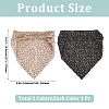 2Pcs 2 Colors Cloth Flower Printed Elastic Headbands for Girls OHAR-CY0001-16-2