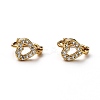 Brass Micro Pave Clear Cubic Zirconia Huggie Hoop Earrings EJEW-H121-10G-2