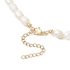 Natural Cultured Freshwater Pearl Rice Beaded Necklaces for Women NJEW-JN05337-01-5