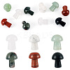 10Pcs Natural & Synthetic Gemstone Mushroom Figurines G-TA0002-08-1