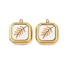 Printed 304 Stainless Steel Pendants STAS-P419-07G-01-1
