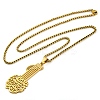 201 Stainless Steel Viking Knot Guitar Pendant Box Chain Necklaces for Women Men NJEW-S007-03G-4