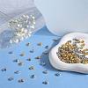 200Pcs 2 Colors Brass Crimp Beads Covers KK-SP0001-88-4