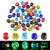50Pcs 5 Colors Luminous Handmade Gold Sand Lampwork Beads LAMP-PH0001-31-7