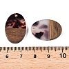 Transparent Resin and Walnut Wood Pendants RESI-T057-04B-4