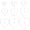 9Pcs 9 Styles Acrylic Template DIY-BC0011-94-1