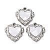 304 Stainless Steel Resin Pendants STAS-P406-15F-P-1