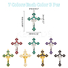 WADORN 21Pcs 7 Colors Zinc Alloy Enamel Big Pendants FIND-WR0011-37-2