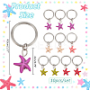 10Pcs Starfish Synthetic Turquoise Pendant Stitch Markers HJEW-NB00040-2