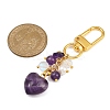 Natural Amethyst Pendant Decorations HJEW-JM04150-03-3