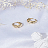 1Pair Brass Pave Clear Cubic Zirconia Hoop Earrings for Women EJEW-LP0004-59G-3