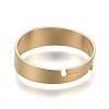 Adjustable 201 Stainless Steel Plain Band Rings STAS-P249-26A-G-2