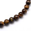 Natural Grade AB Tiger Eye Round Beads Strands G-O047-02-6mm-2