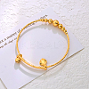 Adjustable Brass Charm Bangles for Women EU2266-3