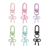 6Pcs Spray Plating Alloy Bowknot Pendant Decorations HJEW-JM04239-2