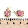 Natural Rhodonite Oval Pendants KK-U043-46G-E-3