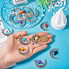 16Pcs 8 Colors Dyed Synthetic Turquoise Pendants FIND-TA0004-37-6