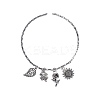 100 pcs 10 Style Tibetan Style Alloy Pendants TIBEP-CJ0001-35-7