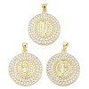 Brass Micro Pave Cubic Zirconia Pendants KK-H539-17A-1
