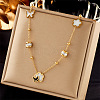304 Stainless Steel Cubic Zirconia Pendant Necklaces FS-WG8DFC4-03-1