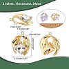 24Pcs 2 Colors Alloy Rhinestone Pendants FIND-CA0004-92-2