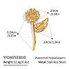 Sunflower 304 Stainless Steel Brooches NK4193-7