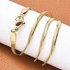 Ion Plating(IP) 304 Stainless Steel Snake Chains Necklaces LS-NJEW-O058-25G-4