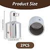 316 Surgical Stainless Steel Cap End FIND-WH0436-11-2