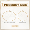 10Pcs Brass Hoop Earrings EJEW-LP0008-056-2