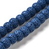 Natural Lava Rock Dyed Beads Strands G-Z036-B01-16-1