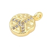 Rack Plating Brass with Cubic Zirconia Pendants LS-KK-Q018-03G-2