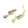 Teardrop Brass Fold Over Clasps KK-Z073-35G-03-2
