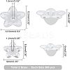 600Pcs 2 Style Flower ABS Plastic Imitation Pearl Bead Caps OACR-FH0001-032-2