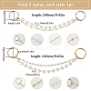 2Pcs 2 Style Imitation Pearl & Alloy Shoe Chains FIND-SC0004-66-2