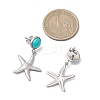 304 Stainless Steel Dangle Stud Earrings EJEW-JE06302-03-3