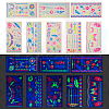 8 Sheets 8 Style Creative Fluorescent Arm Removable Temporary Tattoos Paper Stickers STIC-TA0002-02-11