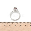 Rhodium Plated 925 Sterling Silver Moissanite Adjustable Rings RJEW-U038-10P-5