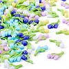 100Pcs 5 Colors Luminous & Two Tone Resin Decoden Cabochons RESI-TA0003-90-3