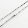 Tarnish Resistant 304 Stainless Steel Ball Chain Necklace Making LS-NJEW-R225-04-2