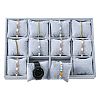 Wood Covered with Velvet Jewelry Bracelet Watch Displays BDIS-F001-01-1