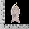 Natural Rose Quartz Pendants G-Z102-02G-09-3