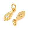 925 Sterling Silver Pave Clear Cubic Zirconia Feather Charms STER-A049-09G-2