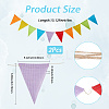 Linen & Twine Pennant Flags Banners DIY-WH20001-99G-2
