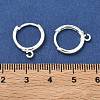 Brass Hoop Earring Findings KK-G557-11S-3