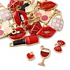 20Pcs 10 Styles Women Theme Alloy Pendants ENAM-FP0002-07-4