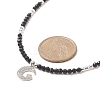 4Pcs 4 Style Moon & Bowknot & Heart & Tortoise Clear Cubic Zirconia Pendant Necklaces Set NJEW-JN04271-3