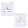 2Pcs 2 Colors Alloy Pendant Necklaces Set NJEW-FI0001-54-1