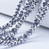 Electroplate Transparent Glass Beads Strands EGLA-A034-T10mm-UA05-1